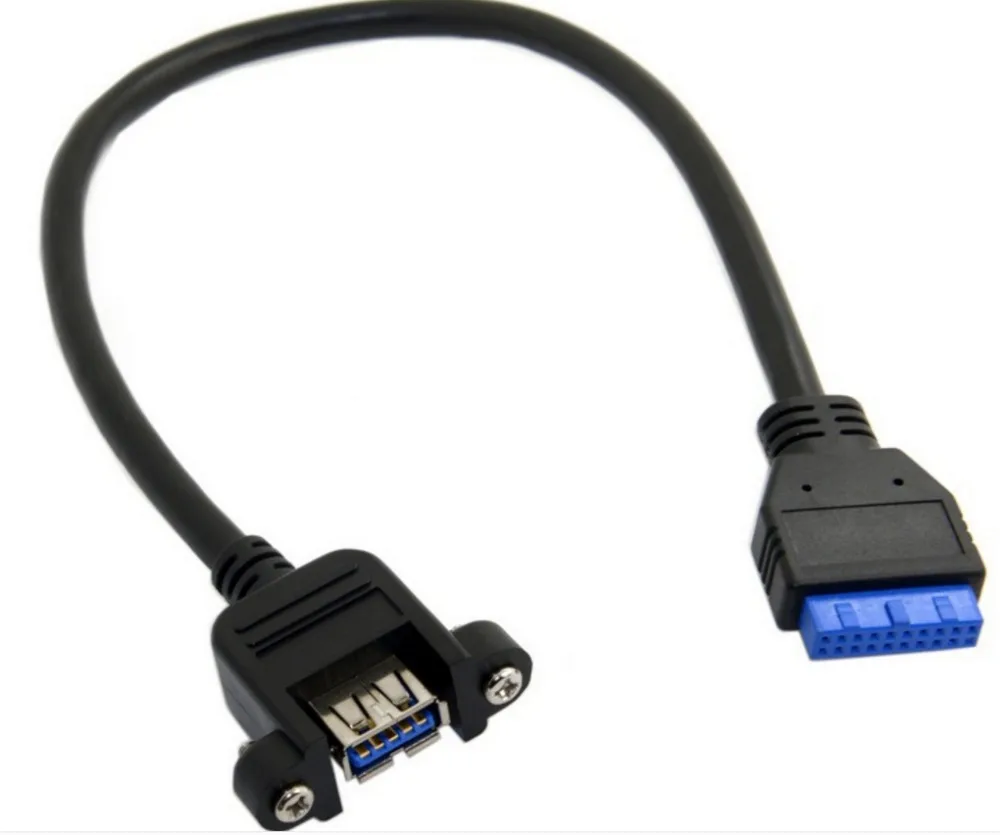 Одинарные USB3.0 кабель для передачи данных передней панели линии 19 pin/20Pin к одному