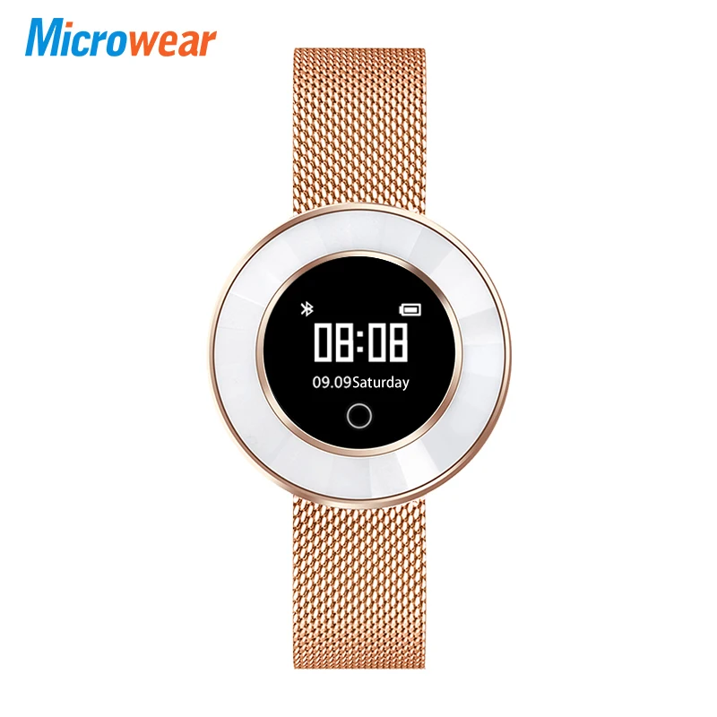 Microwear X6 Мода Smart Band Для женщин сердечного ритма шагомер IP68 Водонепроницаемый