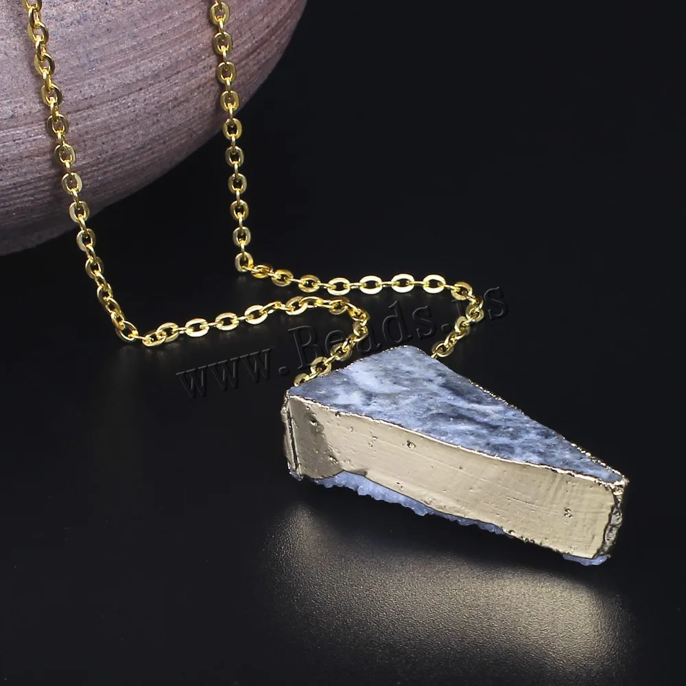 Женское ожерелье с подвеской из натурального камня неправильной формы|stone