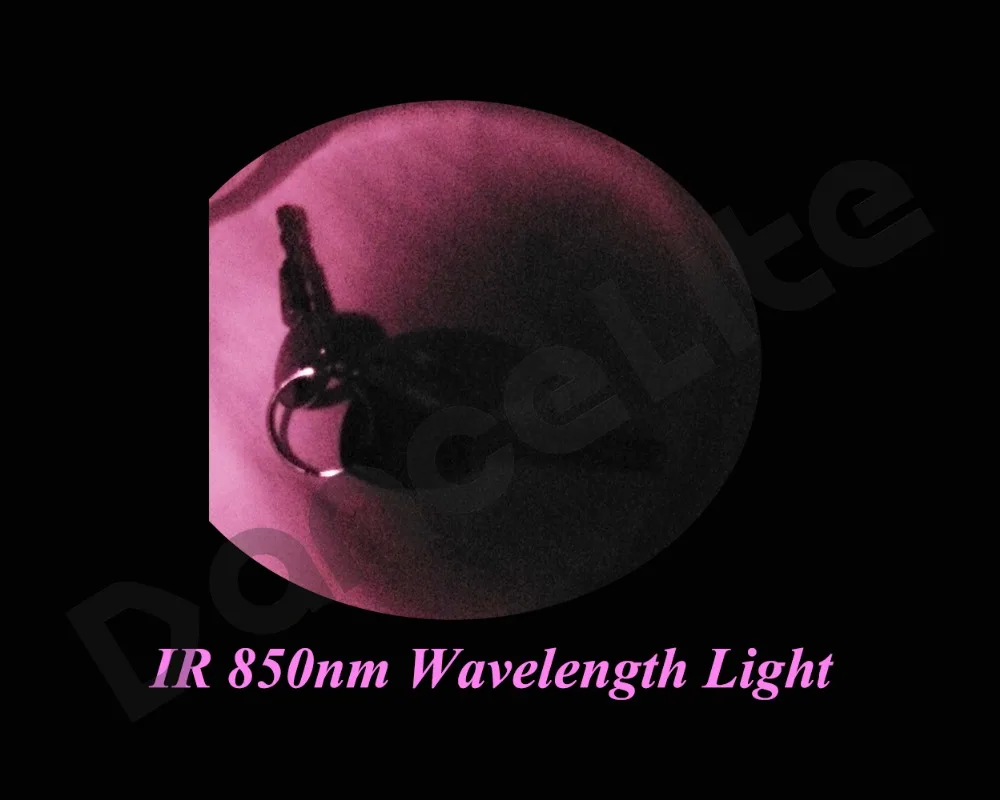 3) DanceLite WF-501B Инфракрасный фонарик 3 Вт 850nm водонепроницаемый, инфракрасный, светодиодный светильник ночного видения(2xCR123A