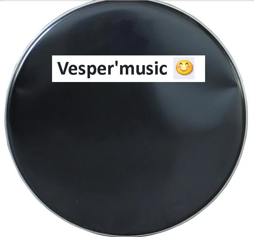 

22inch black color sound controlled drum skin drum head