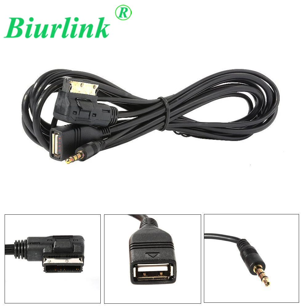 Biurlink в автомобиль AMI музыкальный интерфейс зарядное устройство AUX USB кабель для iPhone 6S 6 5S 5c 5 для Mercedes Benz C63 E200l CLS E S ML класс