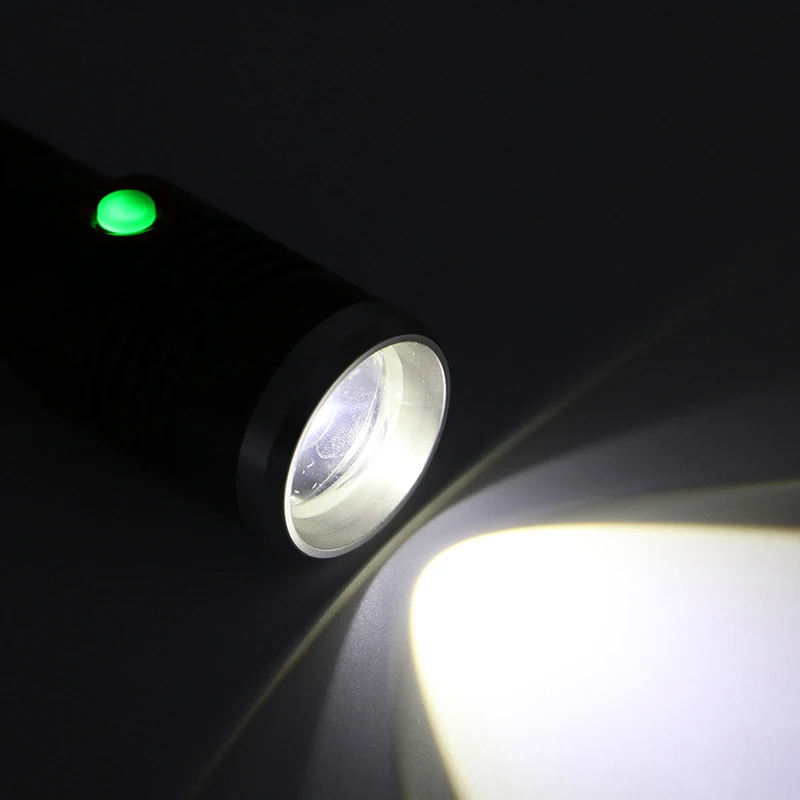 

3 Mode USB Rechargeable T6 LED 26650 Zoom Torch Flashlight Camping Lamp Aluminum