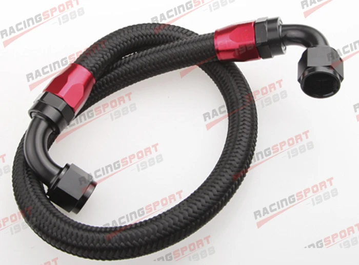 36" 90D 10AN Nylon Braided Racing Performance Oil Fuel Coolant Line