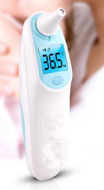 Термометр для ушей Детский Электронный термограф бытовой точный детский Высокоточный медицинский инфракрасный прибор для обнаружения термомета - Цвет: Синий