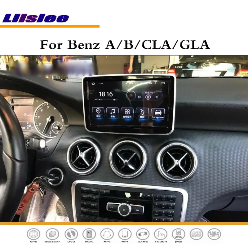 Clearance Liislee Car Android Multimedia For Benz A / B / CLA / GLA Without AUX - Stereo Radio BT WIFI CD DVD Player GPS Navigation System 5
