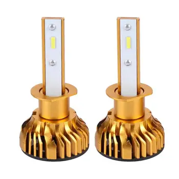 

VODOOL 2Pcs Waterproof Car H1 Headlight LED Bulbs DC 8-32V 55W 6500LM Auto Replacement Turbine Cooling Car LED Headlamp Bulbs