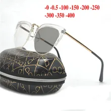 Женские солнцезащитные фотохромные готовые очки для близорукости фоточувствительные хамелеоны с антибликовым покрытием Меняющие цвет рецептурные линзы очки UV NX