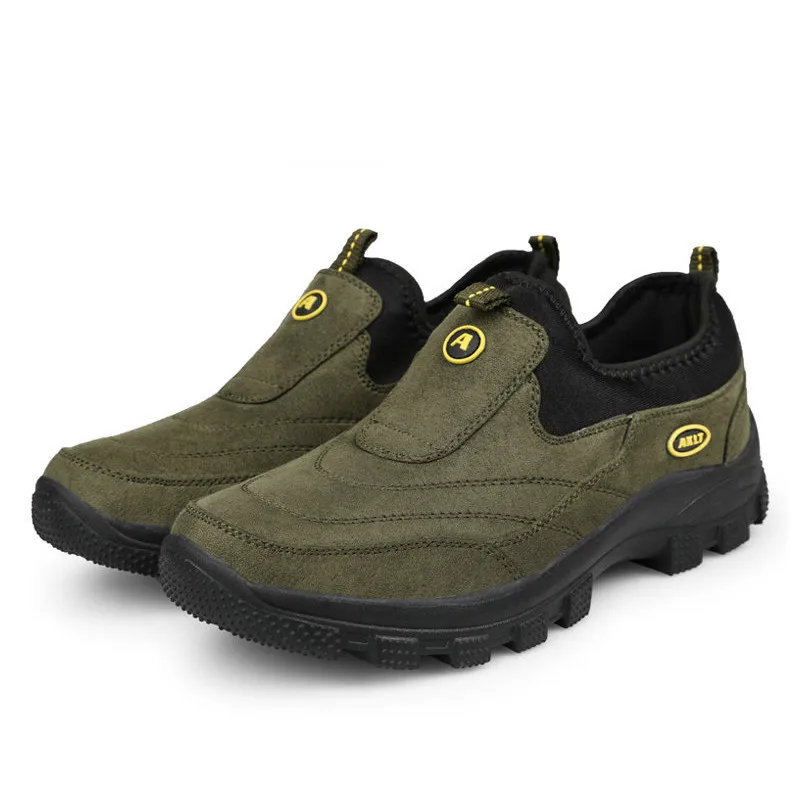 

2018 New Men Outdoor Shoes High Quality Suede Shoes Athletic Sport Shoes For Men Outdoor Hiking Shoes Big Size 39-46