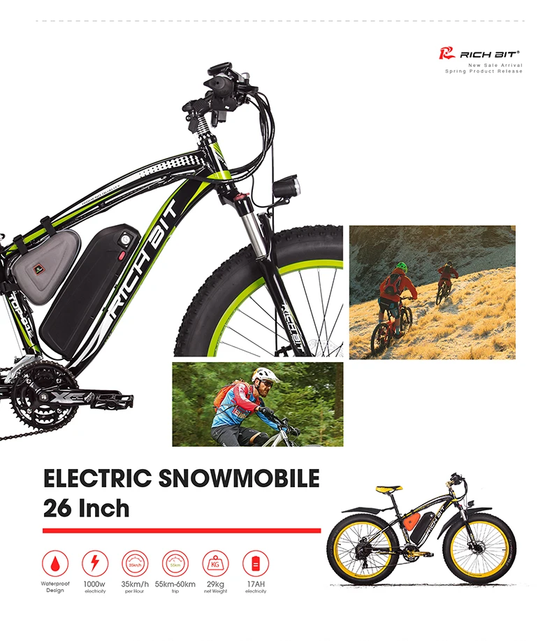 Clearance RichBit RT-012 Plus Fat Tire ebike 21 speeds 48V 1000W 17Ah Lithium Battery powerful Electric Bicycle With Computer Speedometer 5 Clearance RichBit RT-012 Plus Fat Tire ebike 21 speeds 48V 1000W 17Ah Lithium Battery powerful Electric Bicycle With Computer Speedometer 5
