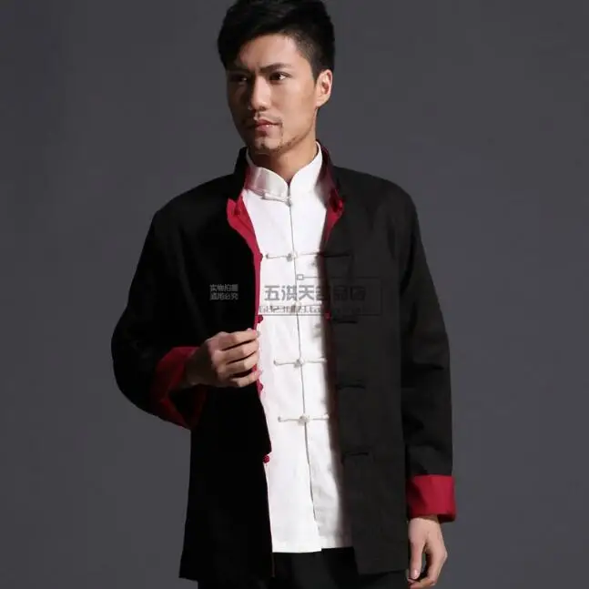 

Spring Chinese style Chinese traditional men clothing Long sleeve Kung fu ONLY COAT