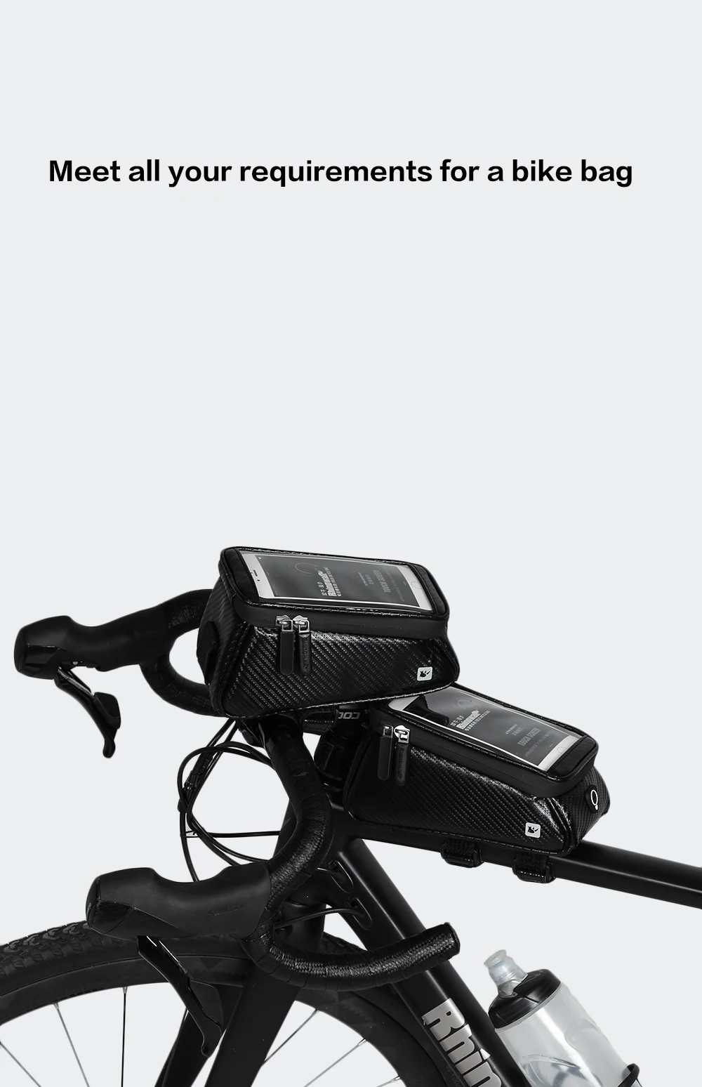 Rhinowalk MTB велосипедная сумка непромокаемая с сенсорным экраном велосипедная верхняя Передняя труба рамка сумки 5,8/6,0 чехол для телефона сумка для телефона