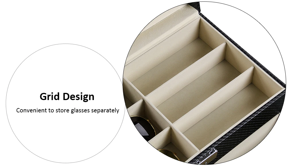 Three Layers 18 Grid Drawer Sunglasses Storage Box Eyeglasses Organizer