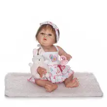 50cm Full Body Silicone Reborn Baby Girl Doll Toys Lifelike Baby-Reborn Princess Doll Birthday Christmas Gift Kids Brinquedos