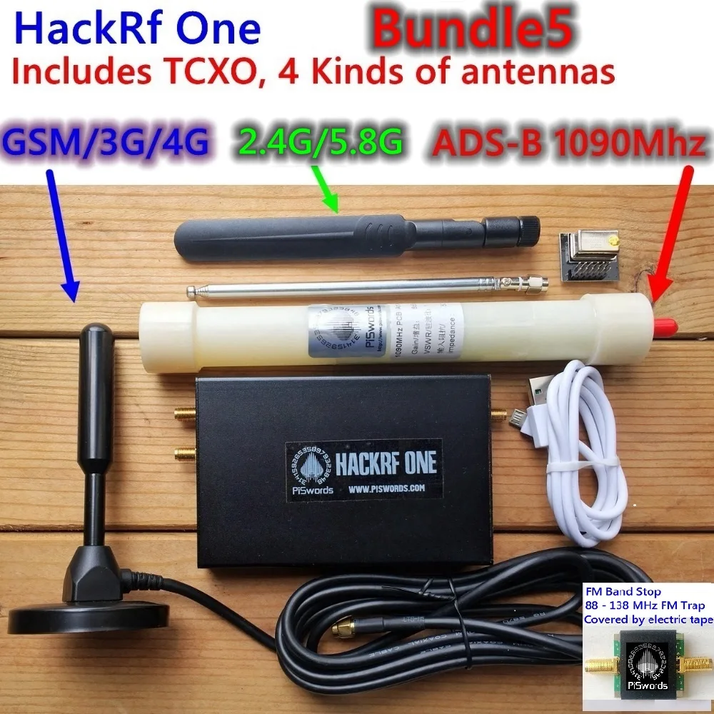 

HackRF One usb platform reception of signals RTL SDR Software Defined Radio 1MHz to 6GHz software demo board kit dongle receiver
