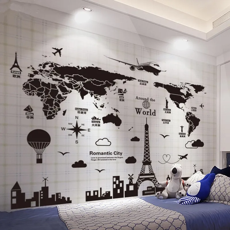 нарисованная карта на стене. нарисованная карта на стене. украшение на стену контур. интерьерные наклейки карта мира. нарисованная карта на стене.
