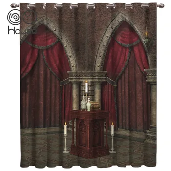 

Gothic Mysterious Dark Room Window Treatments Curtains Valance Room Curtains Large Window Window Curtains Dark