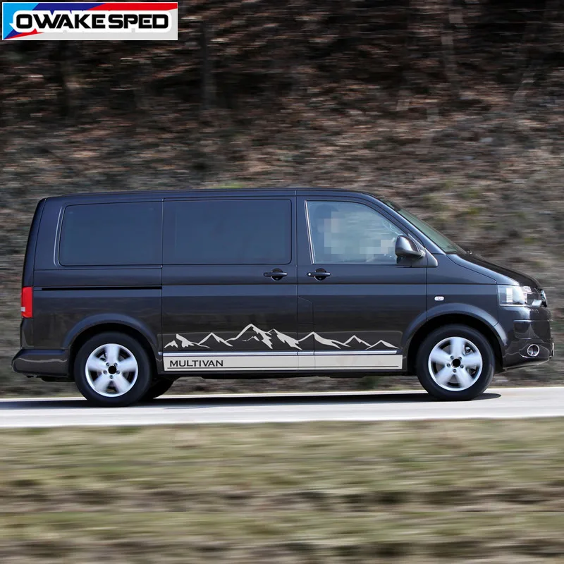 OceanAutos Adesivo per Auto per VW Multivan T5 T6,2pcs/ / / Adesivi per la/ Messa a Punto/ del Corpo Vettura California Edition Side Stripe Auto Vinyl Decal Styling