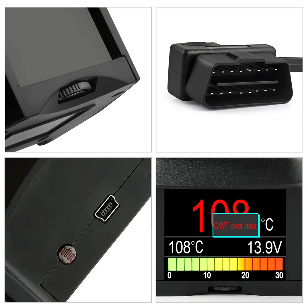 Ancel A202 On board Computer For Car OBD2 Digital Display Fuel Consumption Speed Voltage Water Temperature Gauge OBD HUD Display-in Code Readers