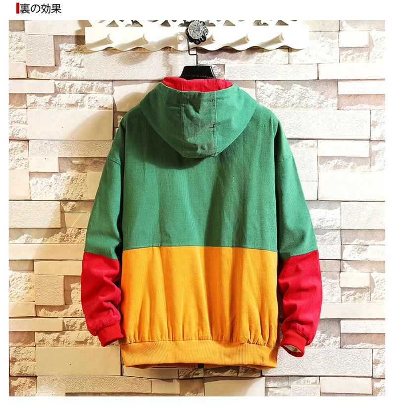  Corduroy Jacket Mens Oversize Bomber Punk Rave   (3)