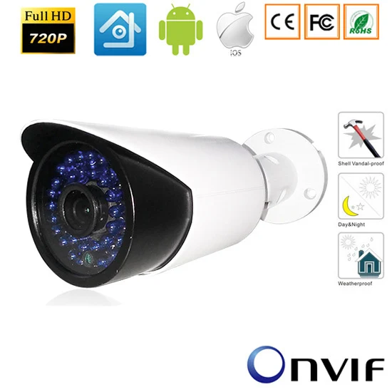 

720P/960P/1080P HD Camera CCTV 1.0MP/1.3MP/2.0MP Bullet Outdoor Waterprooof IP Camera P2P PC& Android IOS Remote View-xmeye