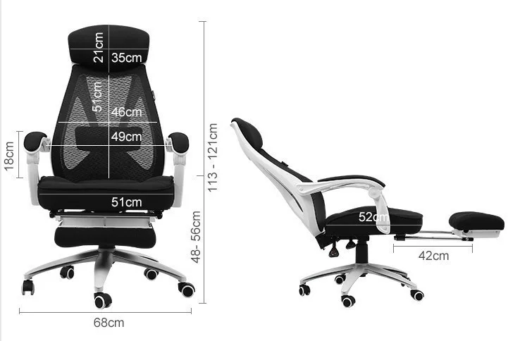 ЕС Бесплатная доставка Poltrona офисный босс игровой Silla геймер поворотный стул HDNY077 с подставкой для ног Эргономика может лежать больше