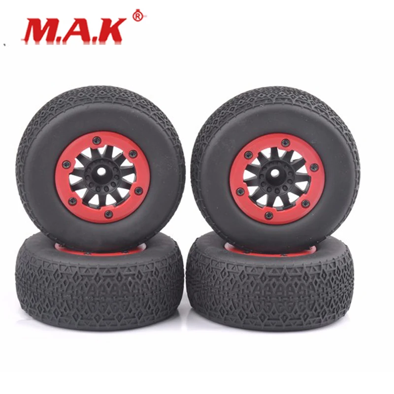

30003 4Pcs/Set RC Short Course Truck Tires and Wheel Rims with 12mm Hex fit 1:10 Scale Car Model Accessories