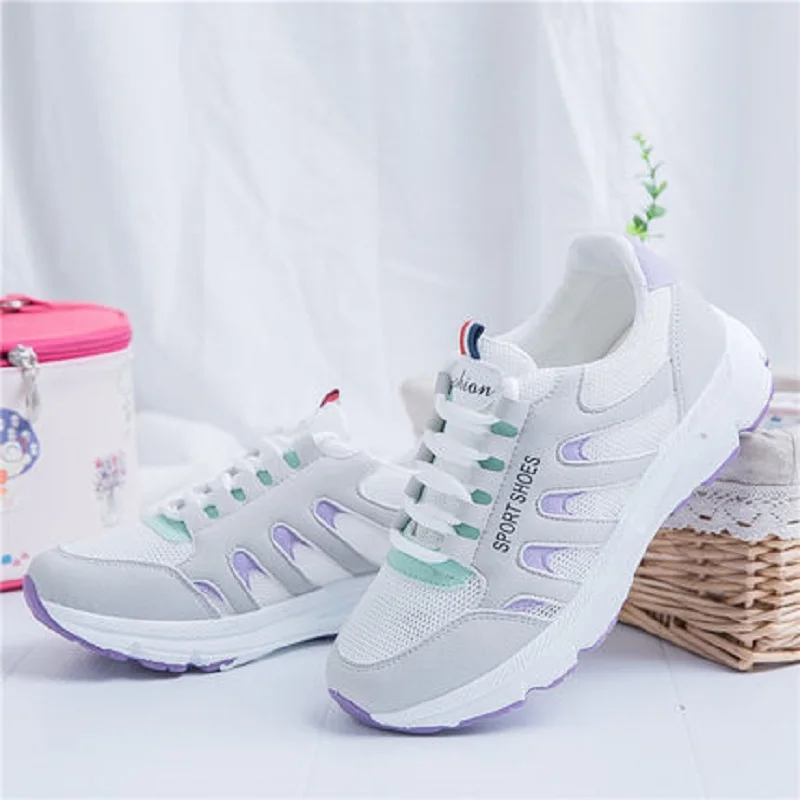 

2019 new spring and summer wild casual women's shoes breathable thick bottom mesh old shoes