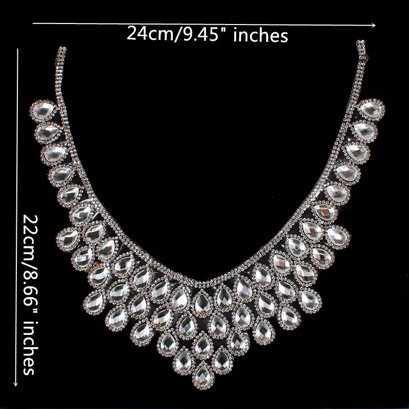 T1558  Rhinestone-Crystal-Neckline-Collar-Iron-On-Patches-Appliques-Sticker-Sewing-Accessories-for-Bridal-Wedding-Dress-Costumes (4)