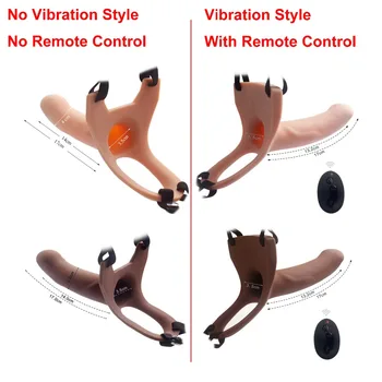 10 Speed Remote Control Hollow Strapon Dildo Vibrator for Men Big Silicone Male Penis Extension Strap on Dildo with Harness 2019 6