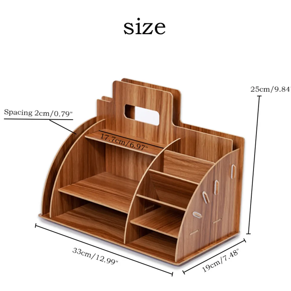 Деревянный стол органайзер офисное бюро деревянная подставка для ручек Сортировщик с ящиком Органайзер ручка карандаш Органайзер