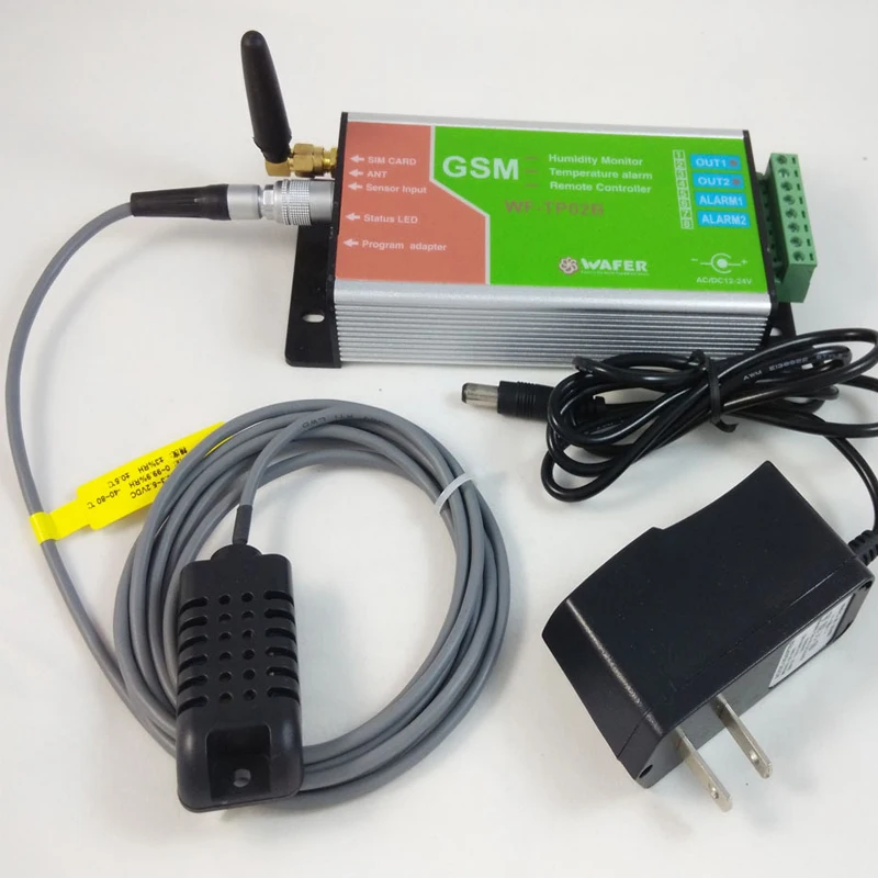 

WF-TP02B Free Shipping GSM SMS Remote Controller GSM Temperature Alarm Monitoring Only Data Logger
