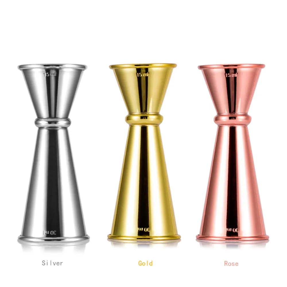 Silver/Rose/Gold High End Stainless Steel Double Jigger Japanese Style