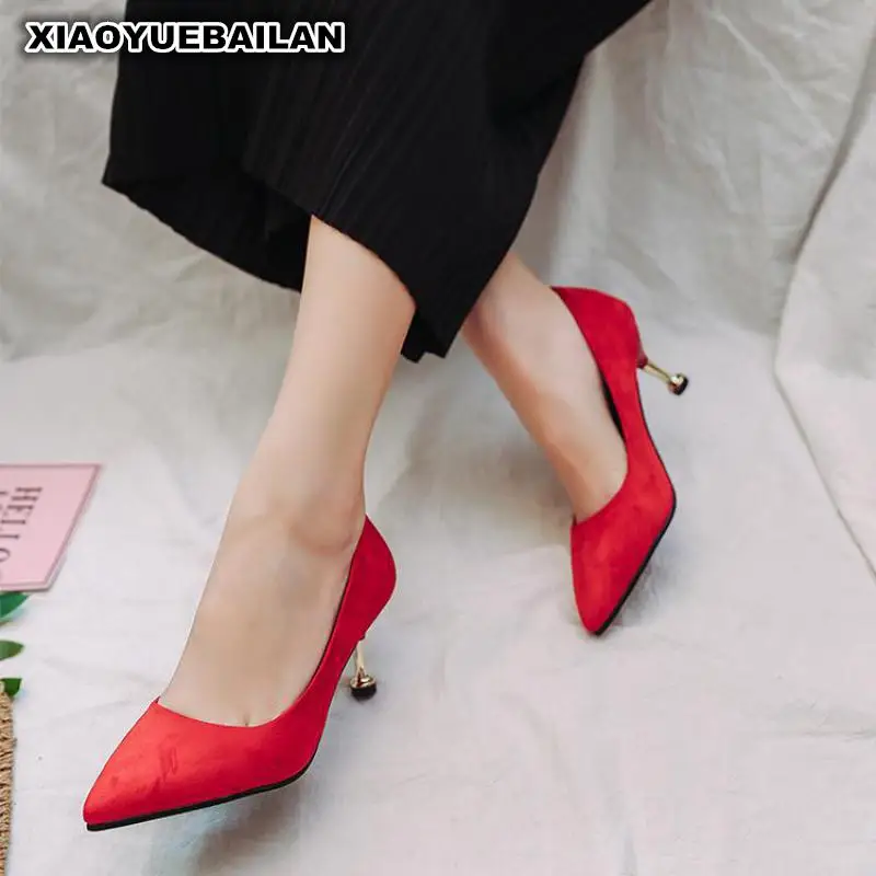 2017 New Fat Foot Pointed High Heeled Shoes Big Mouth Size Women S Shoes High Heeled Shoes Women Shoesshoes Woman Shoes Women Aliexpress