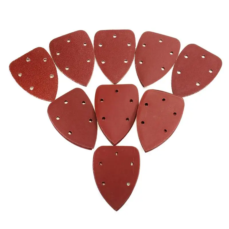 50 piezas de papel de lija de gancho y bucle de 40/ 60/ 80/ 100/ 120/ 180/ 240/ 320/ 400/ 800