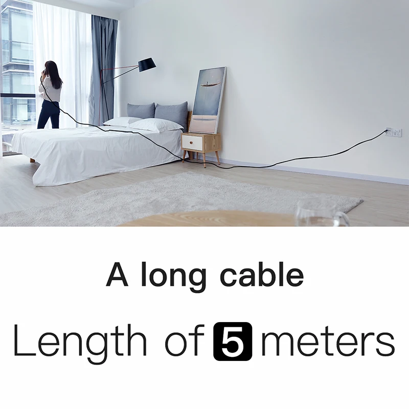 

Baseus Nylon 5m USB Cable for iPhone 7 7S Plus 2A Fast Charging Cable Reversing for Apple iPhone Charger X 8 Plus USB Cable