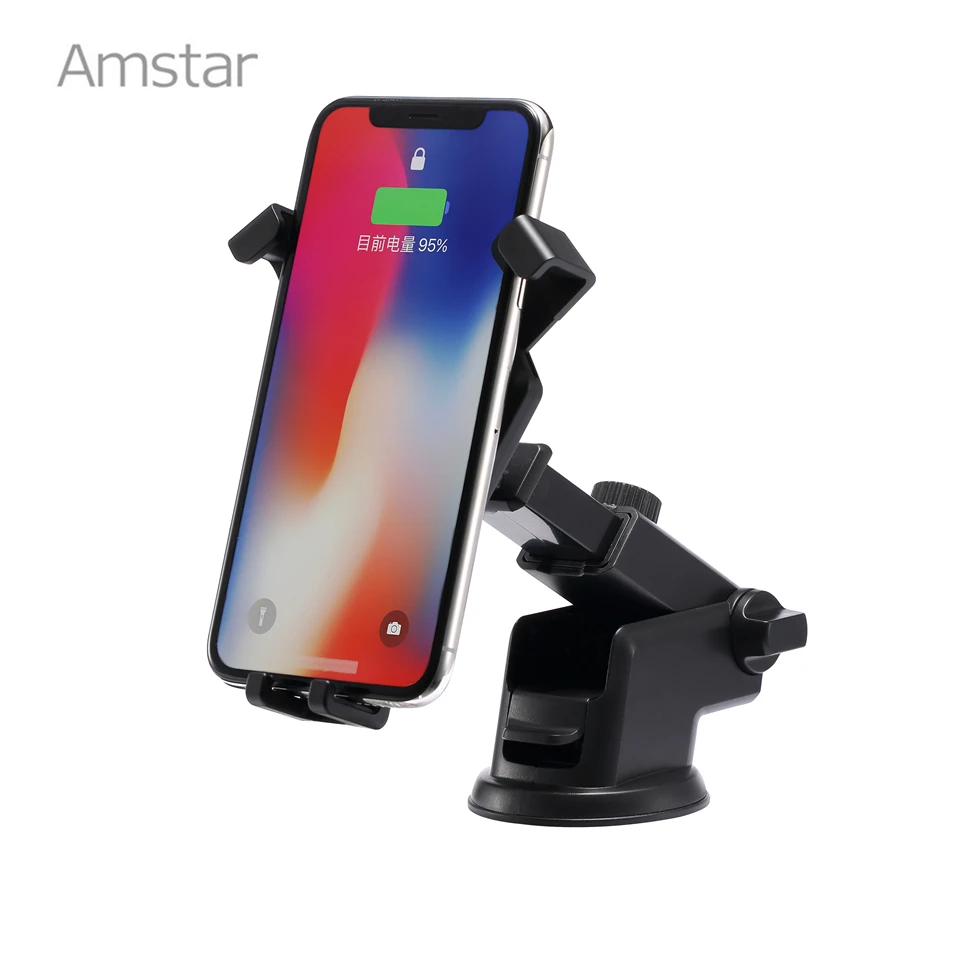 Amstar 10 Вт Быстрое беспроводное зарядное устройство гравитационный Автомобильный