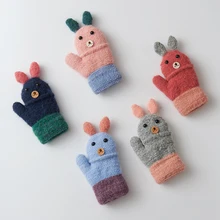 Рукавицы для детей с милым рисунком, перчатки для всех пальцев, сохраняющие тепло зимой, гетры для рук, перчатки C1903