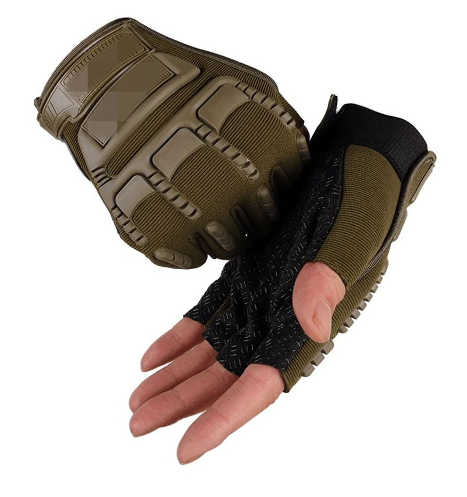 Тактические полупальчиковые Военные перчатки мужские перчатки для тренировок на открытом воздухе спортивные защитные перчатки бейсболка для езды и походов Нескользящие дышащие
