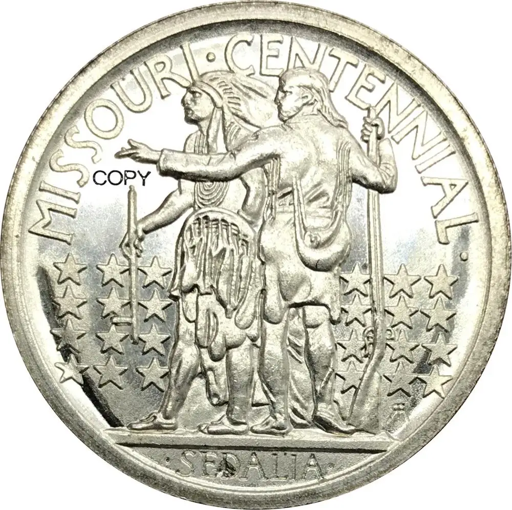 Соединенные Штаты 1921 Миссури центиал полдоллара 50 центов 2X4 90% серебряные копии монет