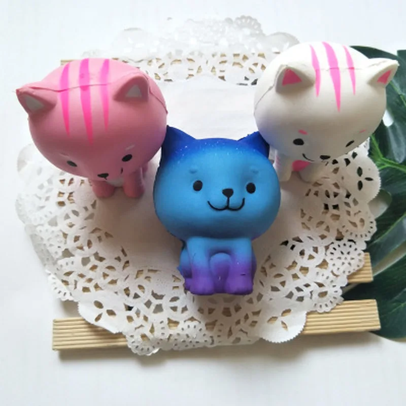 

Cartoon Cat Slow Rising Phone Straps Cute Kitten Soft Squeeze Bread Charms Scented Kids Toy or Adult Wholesale