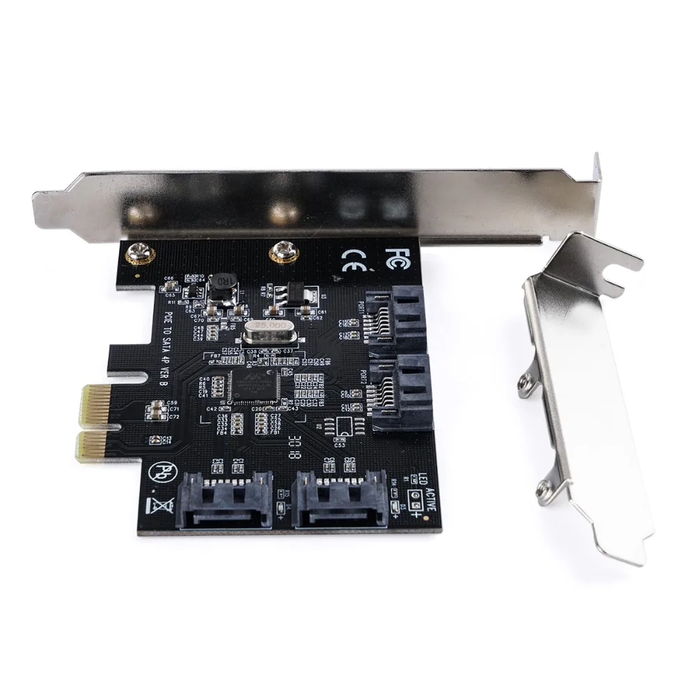 ORICO 1X 4X 8X 16X PCI-E карты PCI Express для SATA 3,0 4 порта SATA III PCI-E Плата расширения 6 Гбит/с адаптер расширения добавить на карты