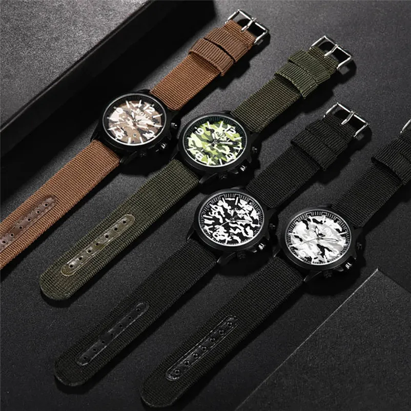 2018 Luxury Fashion Men Watches Nylon strap watch Analog Quartz Round Wrist Watch Watches Hour clock Relogio masculino J21 (6)