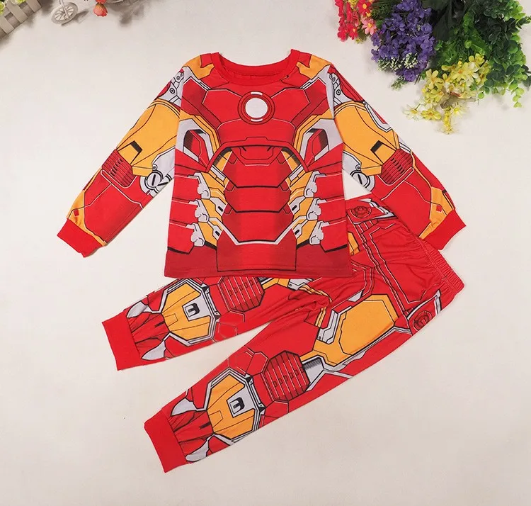 Детская пижама для мальчиков, Мстители, супер герои комиксов, наборы пижам, размер 2-6T