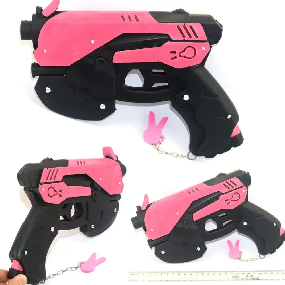 Ceny Anime gry OW rekwizyty do cosplay D. va akcesoria cosplay DVA rekwizyt cosplay pcv zabawki pistolet Cap pistolet broń 27cm * 19cm