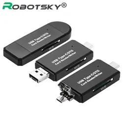 Usb-c Тип USB-C C/USB 2,0/Micro USB/OTG TF SD MMC кардридер для OTG телефона для Macbook для смартфонов ПК высокое качество