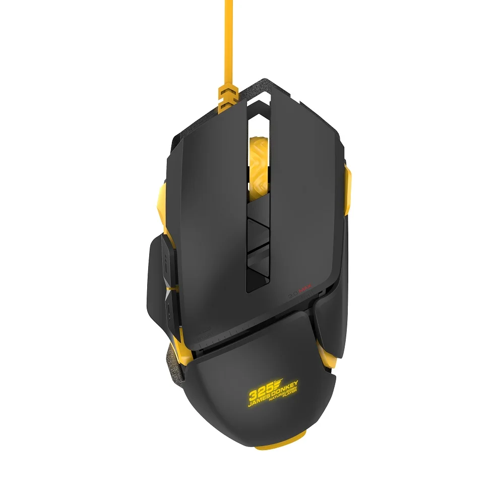 

James Donkey 325S Optical USB Wired Pro Gaming Mouse with 4 Adjustable Level RGB LED Backlight ZF Switch Game Mice for Mac PC CS