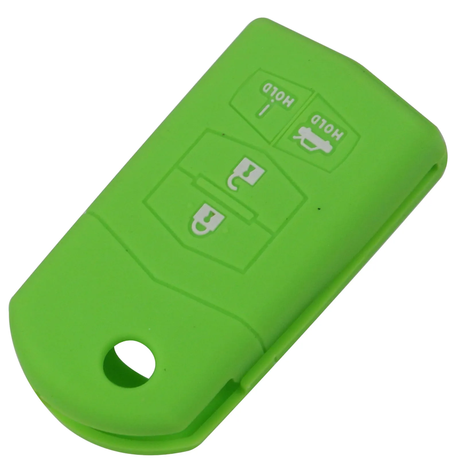 Keyforkess Silicone vibrazione chiave Fob caso della copertura per Mazda 3 5 6 CX-7 RX-8 Miata 4 pulsante telecomando pieghevole Fob proteggere il supporto -