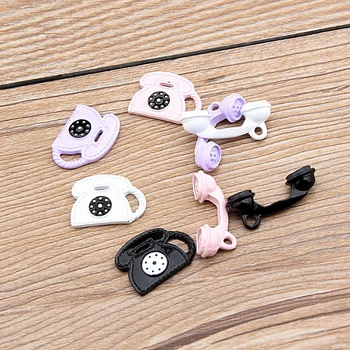 

10pcs Fashion Telephone Receiver Enamel Charms Girls DIY Earring Metal Landline Phone Pendant Jewelry Accessory Findings YZ346