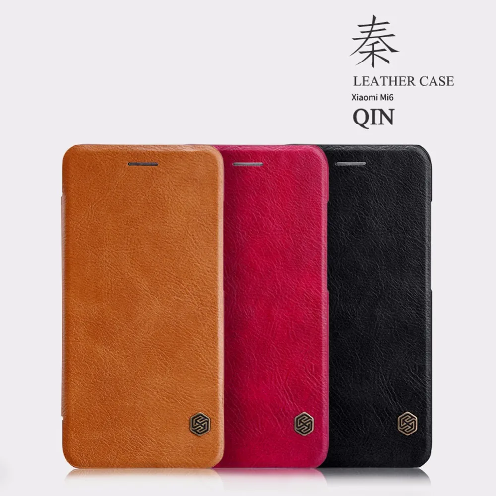

case for xiaomi mi6 (5.15 inch) NILLKIN vintage Qin Series smart wake up Case For Xiaomi 6 Wallet Flip Leather Case
